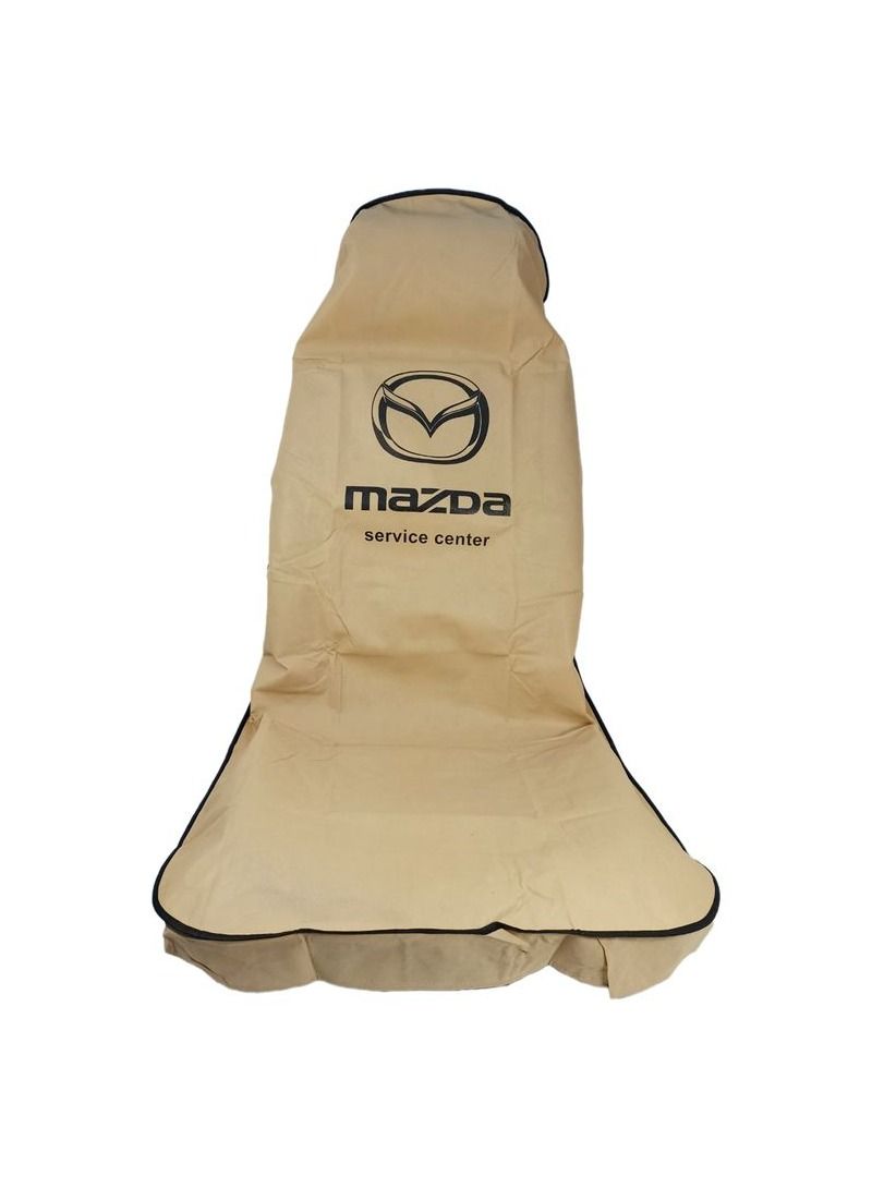mazda 2 Pcs Set Car Seat Cover, High Quality Universal Car Seat Dust Dirt Protection Cover, Extra Protection For Your Seat, Beige - Image 2