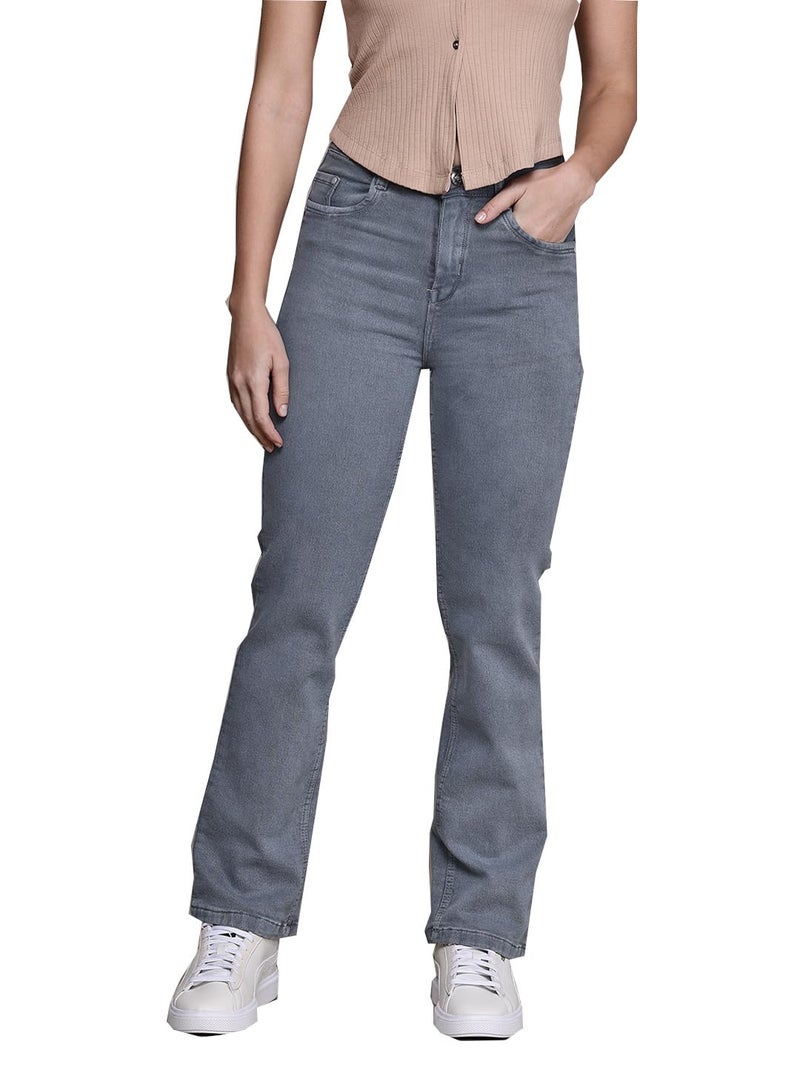 Nifty Women's Denim Stretchable Straight Fit Jeans (1457_Gry_32_Grey_32) - Image 1