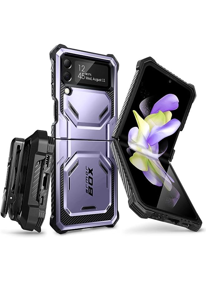 I-blason Armorbox Series Case for Samsung Galaxy Z Flip 4 5G (2022), Full-Body Rugged Holster Case with Shock Reduction/Bumper (Mauve)  - Image 1