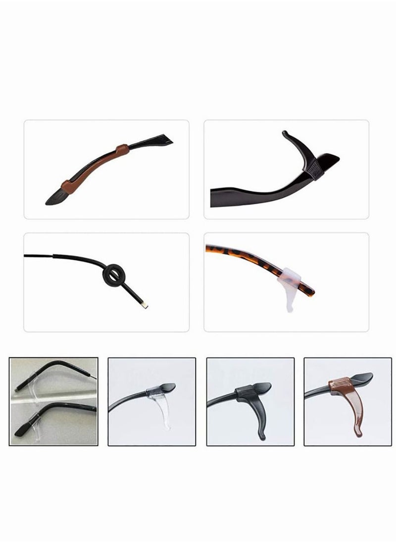 Generic - 19 Pairs Eyeglasses Retainers Eyeglass Ear Hook Silicone Anti slip Eyeglass Holder Round Eyeglass Retainers Suitable for Sunglasses Reading Glasses - Image 1