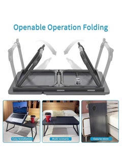 Vparty Foldable Laptop Desk (14.2 Inch) with Tablet/Notebook and Cup Holder – 5 Adjustable Slots with 2 Angle Settings, Anti-Slip Legs, Waterproof & Moisture-Proof Surface – Multipurpose Table for Bed, Sofa, or Couch  - Image 5