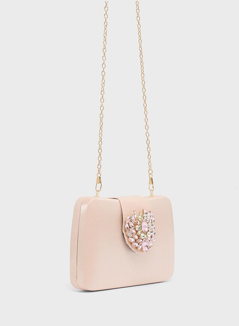 Khizana Rhinestone Detail Clutch Bag  - Image 3