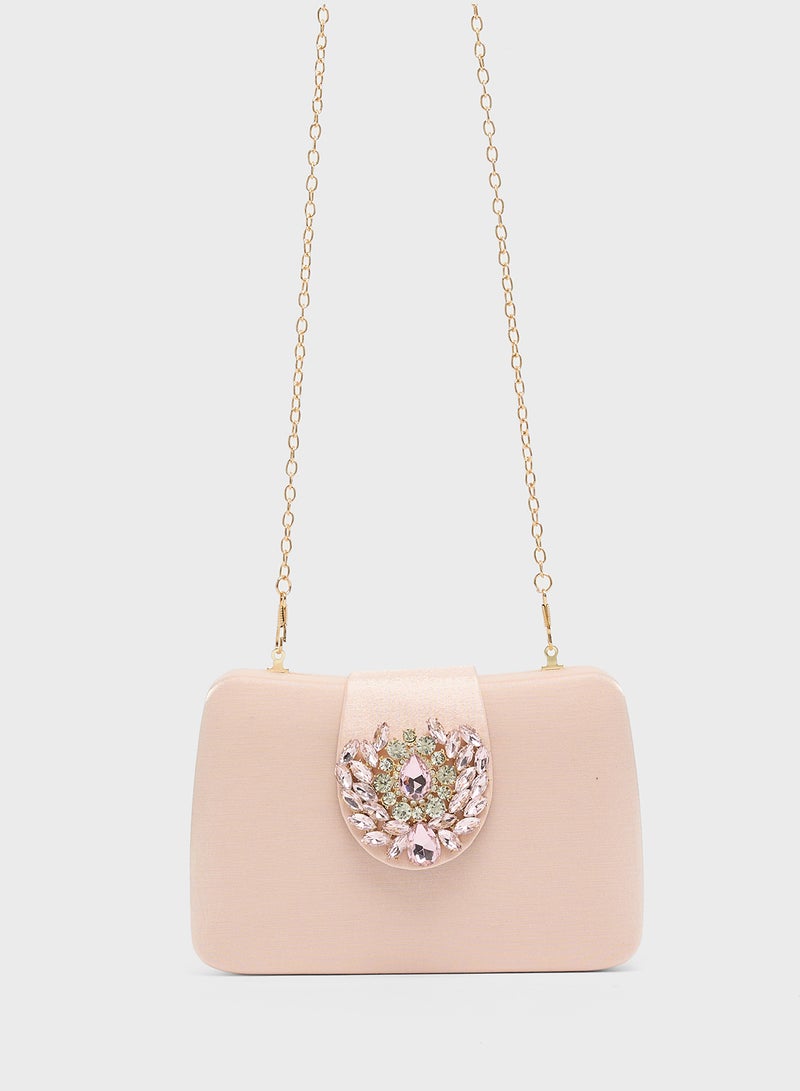 Khizana Rhinestone Detail Clutch Bag  - Image 1