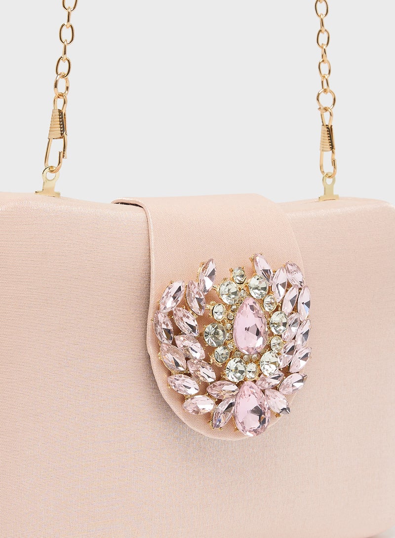 Khizana Rhinestone Detail Clutch Bag  - Image 4