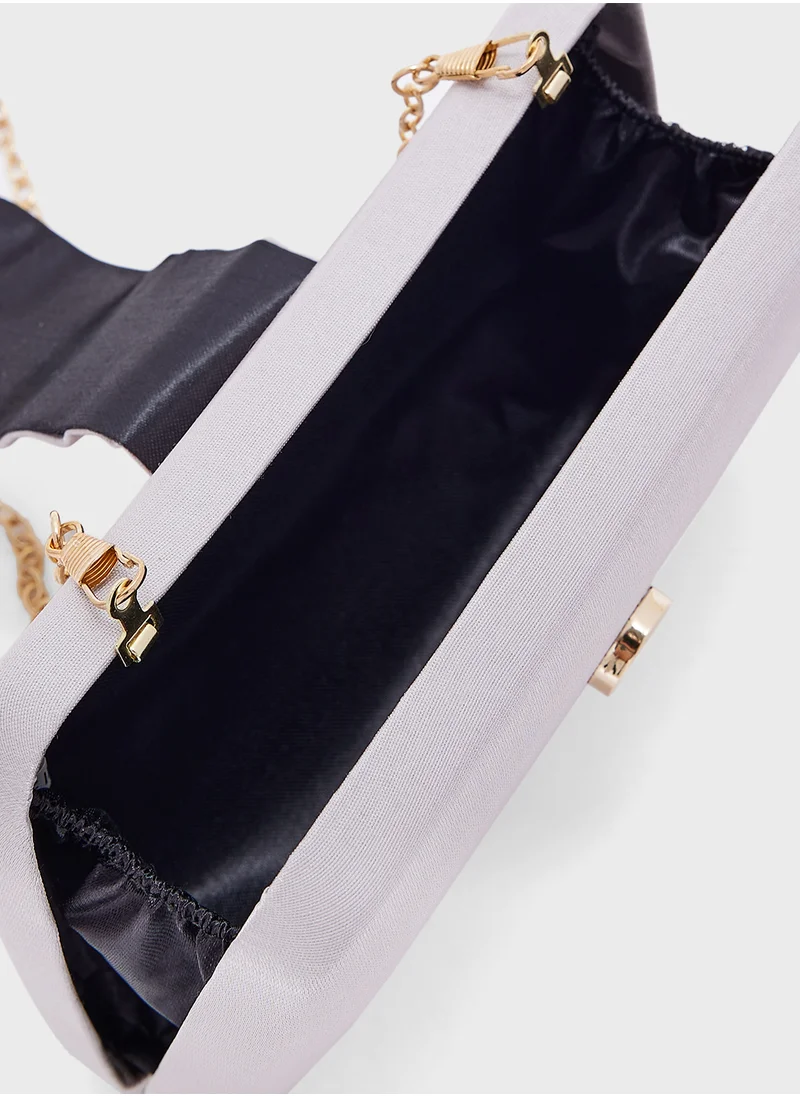 Khizana Rhinestone Detail Clutch Bag