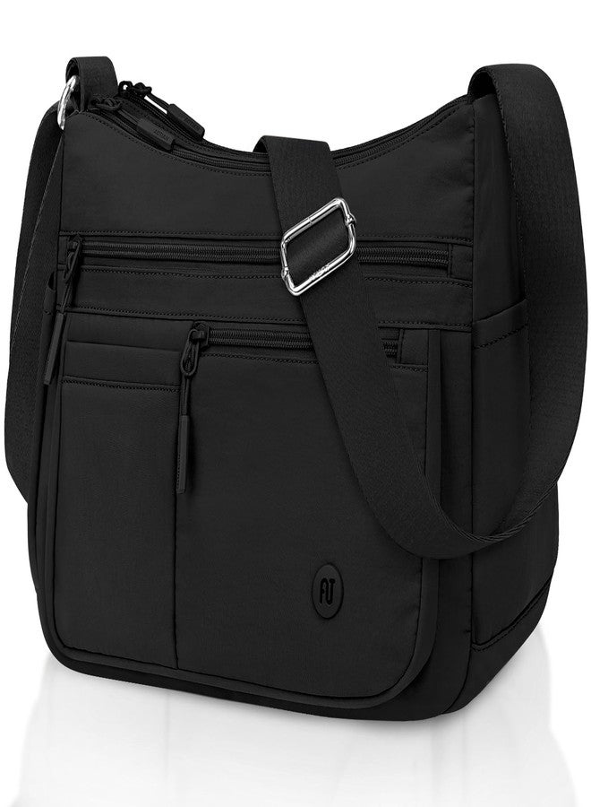 BKNOOU Nylon Crossbody Bags for Women Medium Lightweight Ladies Travel Purse Multi Pocket Pocketbooks Shoulder Handbag - Image 1