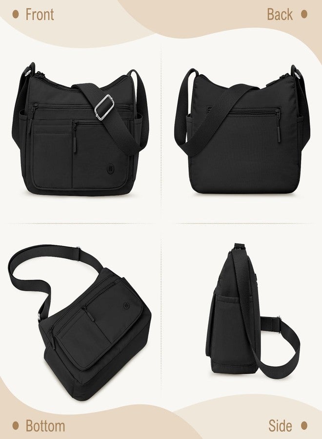 BKNOOU Nylon Crossbody Bags for Women Medium Lightweight Ladies Travel Purse Multi Pocket Pocketbooks Shoulder Handbag - Image 3