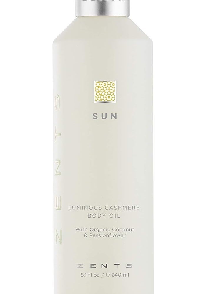 Zents Sun Luminous Cashmere Body Oil - Hydrating Elixir with Organic Coconut & Passionflower, 240ml - Image 1