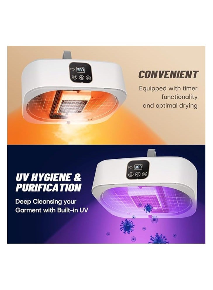 Portable Clothes Dryer, Mini Laundry Dryers with Remote Control, Quick and Easy to Use Small Compact Foldable Electric Drying Machine with Dry Bag for Travel, Home, Apartment - Image 3