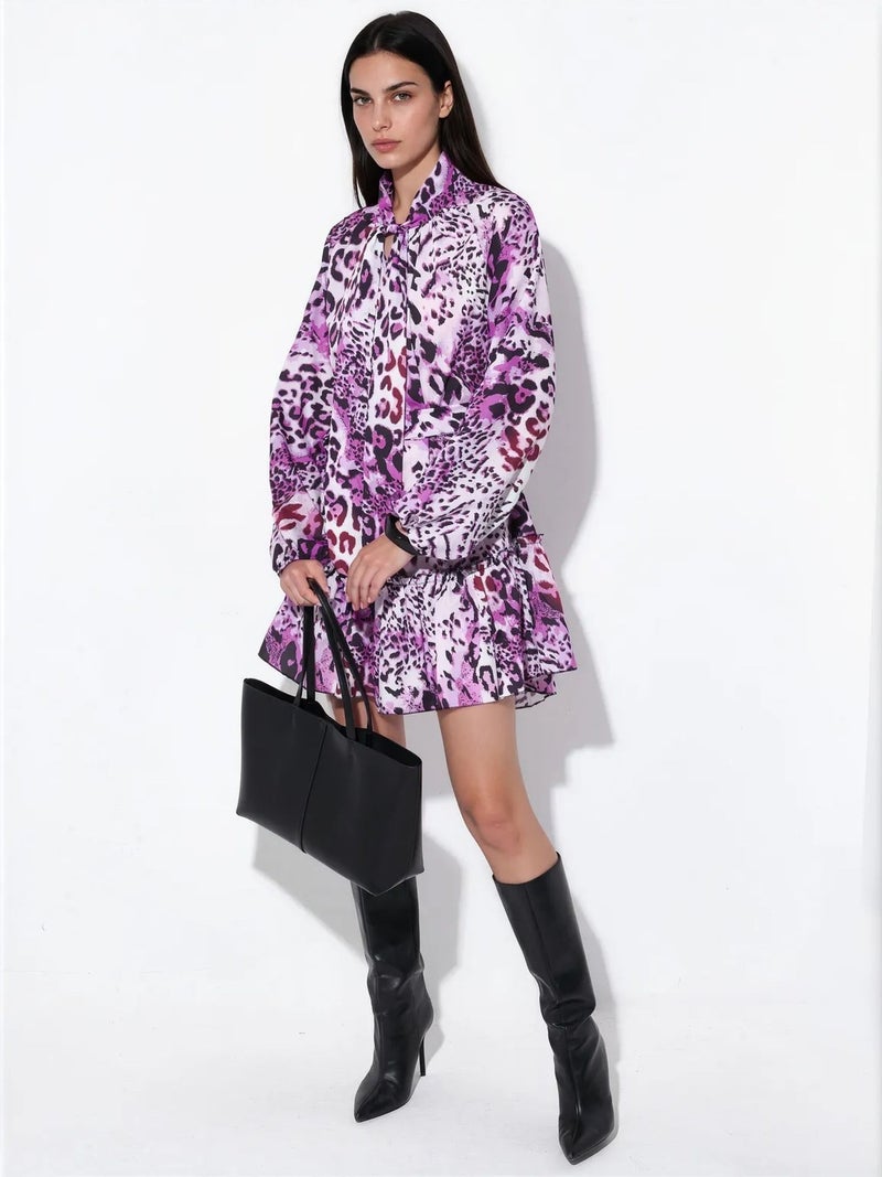 Jennyfer Leopard Print Belted Mini Dress - Image 3