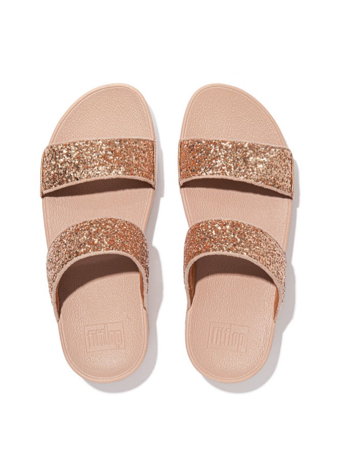 FitFlop 049-617 Fitflop Ladies Sandals Lulu Glitter ET3-323 Rose Gold - Image 3