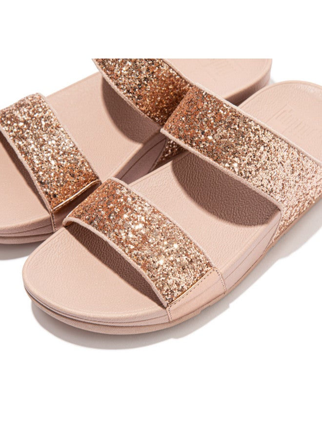 FitFlop 049-617 Fitflop Ladies Sandals Lulu Glitter ET3-323 Rose Gold - Image 2