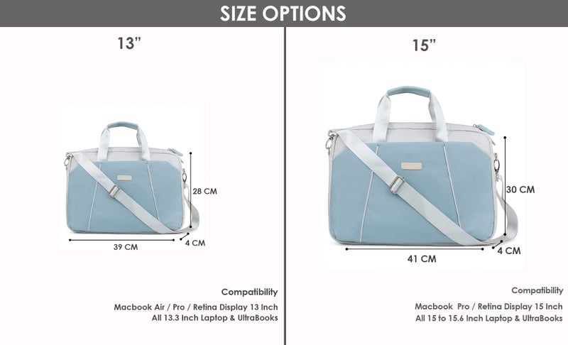 Probus Unisex Adult Laptop Messenger Bag Sling Designer Water Resistant Spacious Sleeve Case Cover|15.6 Inch Laptop|Blue - Image 4