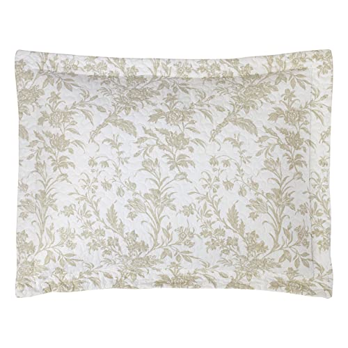 Laura Ashley - King Quilt Set, Soft Cotton Bedding with Reversible Design, Medium Weight for Year Round Use, 3 Piece Bed Set with Matching Pillowcases (Amberley Beige) - Image 4