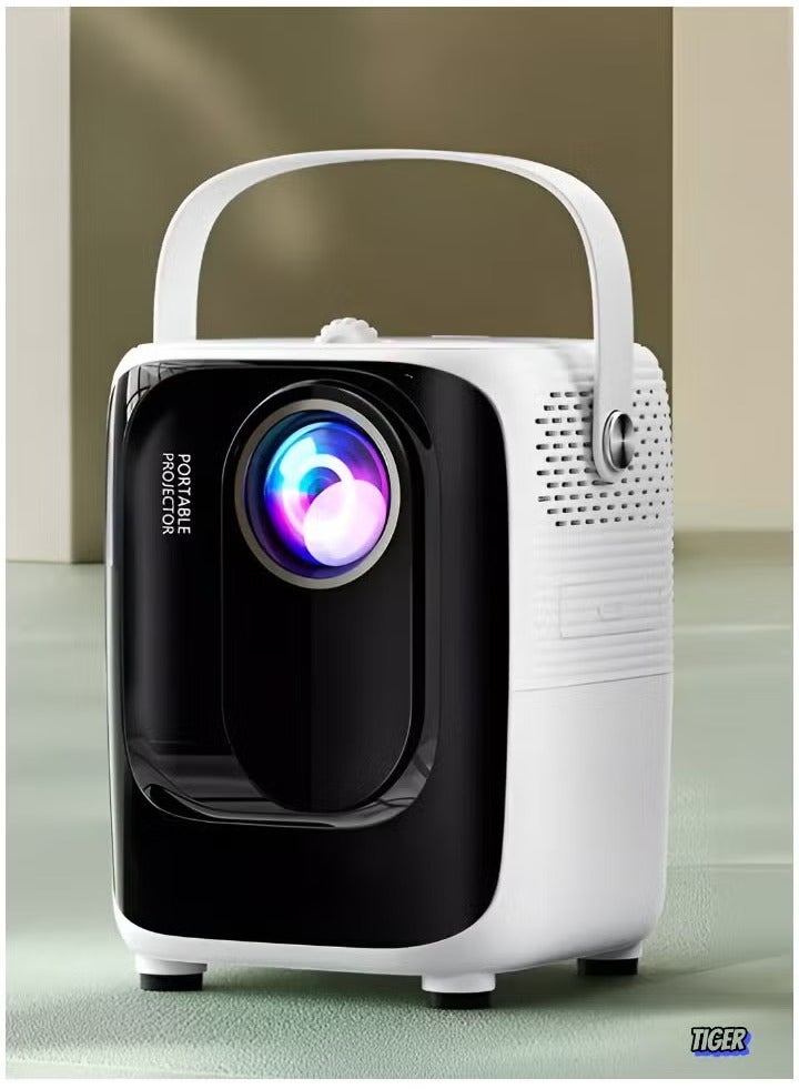TIGER Portable Mini Projector Android Smart Projector – 1920x1080P HD Multimedia Projector with 8000 Lumens Brightness, 100-inch Screen, 5G WiFi, Bluetooth Display – Home Cinema Projector, Model S10  - Image 1