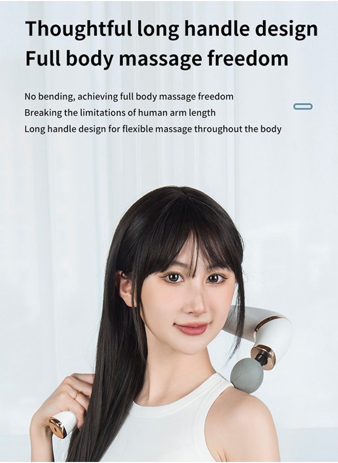 Fascia Gun Long Handle Massage Gun Super High Power Silent Design Muscle Relaxation Rehabilitation Therapy