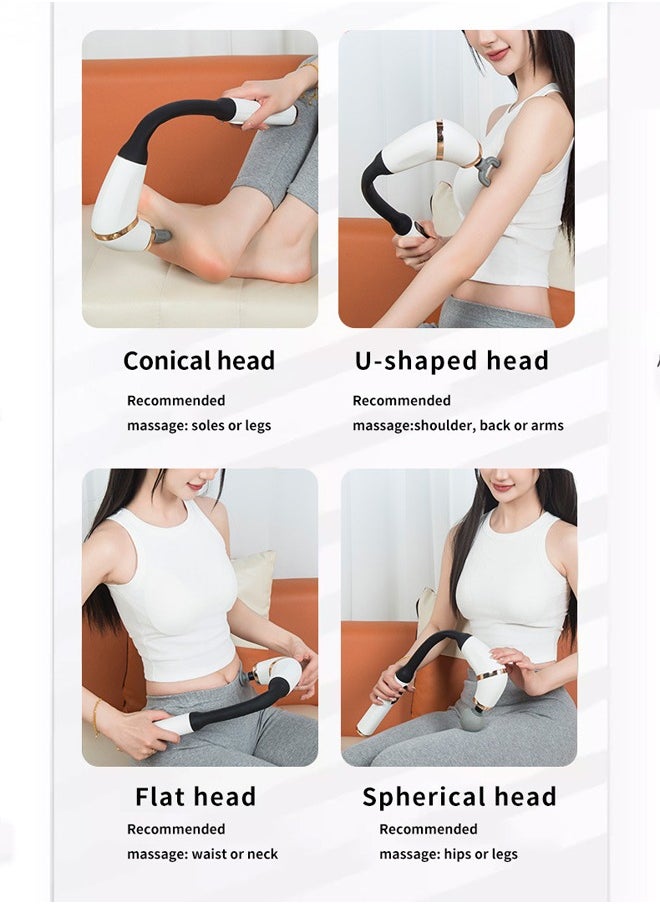 Fascia Gun Long Handle Massage Gun Super High Power Silent Design Muscle Relaxation Rehabilitation Therapy