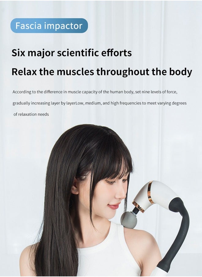 Fascia Gun Long Handle Massage Gun Super High Power Silent Design Muscle Relaxation Rehabilitation Therapy