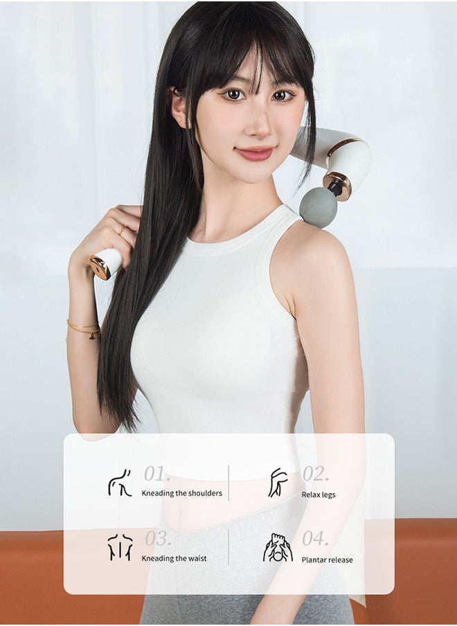 Fascia Gun Long Handle Massage Gun Super High Power Silent Design Muscle Relaxation Rehabilitation Therapy