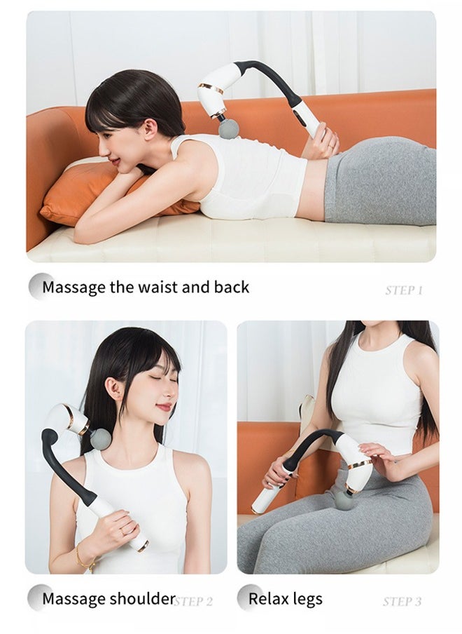 Fascia Gun Long Handle Massage Gun Super High Power Silent Design Muscle Relaxation Rehabilitation Therapy