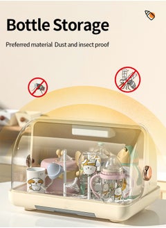 Soft Touch aby Bottle Dryer Rack With Removable Water Tray Nursing Baby Bottle Storage Box Countertop Rack For Toddler Bottles And Storage Box  - Image 2