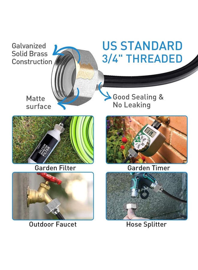 موثوقية التنبؤ نظام تبريد بالرذاذ، خط تبريد بالرذاذ 50 قدمًا (15 مترًا) + 15 فوهة ضباب نحاسية + 14 موصل نحاسي + محول نحاسي (3/4 بوصة)، مرذاذ خارجي لحديقة الفناء الخضراء في الحديقة الخضراء - Image 2