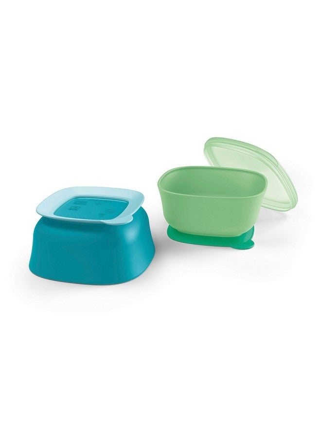 NUK Suction Bowl And Lid Assorted Colors 2 Pack 6+ Months - Image 2