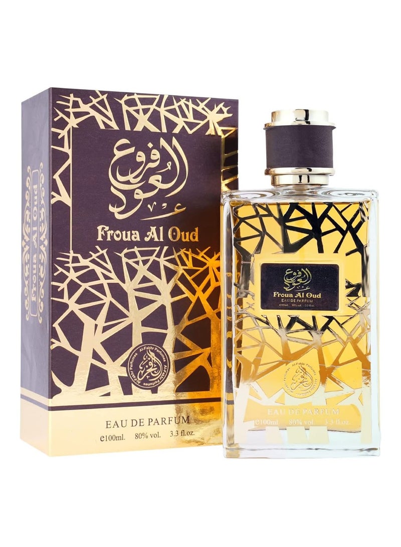الفخر عطر فروع العود الفاخر برائحة خشبية وعود وعنبر، عطر يدوم طويلا للرجال، 100 مل - Image 1