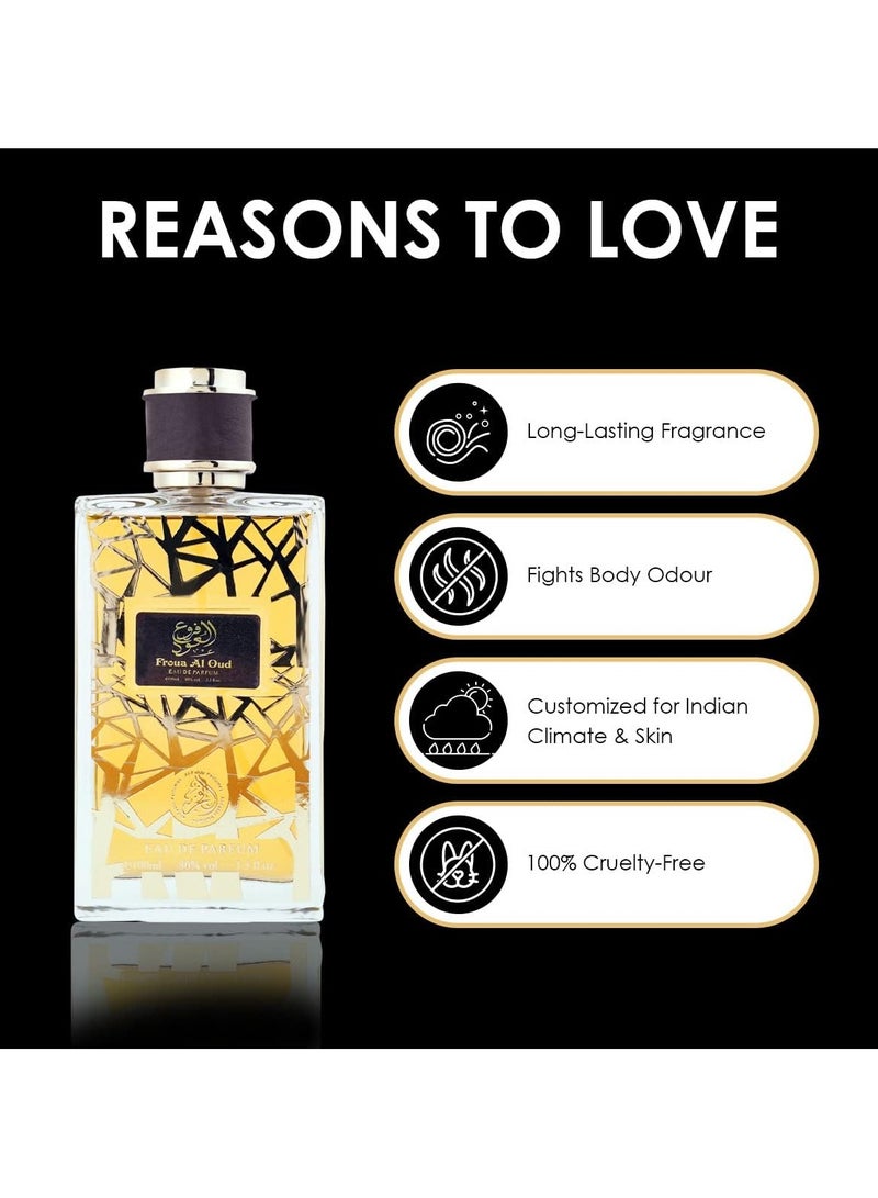 الفخر عطر فروع العود الفاخر برائحة خشبية وعود وعنبر، عطر يدوم طويلا للرجال، 100 مل - Image 4