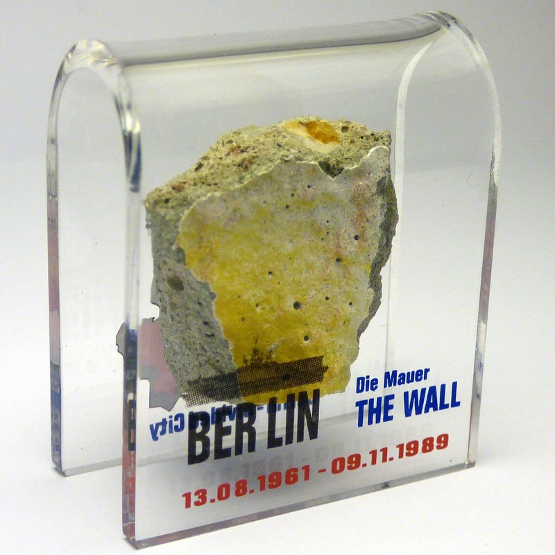 BWBS Original Piece of the Berlin Wall - Authentic Souvenir from the Real Wall in Germany Mounted in Acrylic Display (Small (2"X2"), Divided City) - Image 4