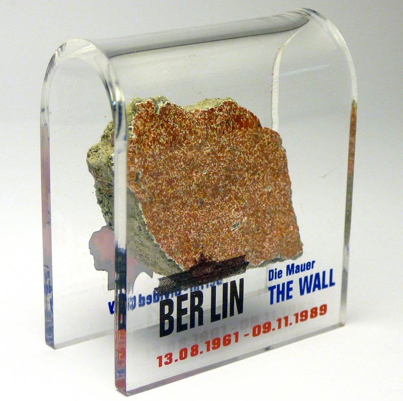 BWBS Original Piece of the Berlin Wall - Authentic Souvenir from the Real Wall in Germany Mounted in Acrylic Display (Small (2"X2"), Divided City) - Image 2