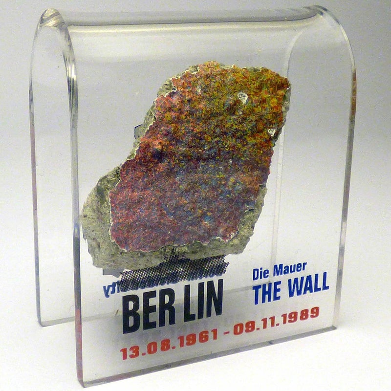 BWBS Original Piece of the Berlin Wall - Authentic Souvenir from the Real Wall in Germany Mounted in Acrylic Display (Small (2"X2"), Divided City) - Image 1