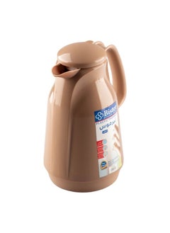 Bister Vacuum Flask 1.0 Liter Plastic Body with White Glass Refil without ASBESTOS l Pink Color  - Image 3