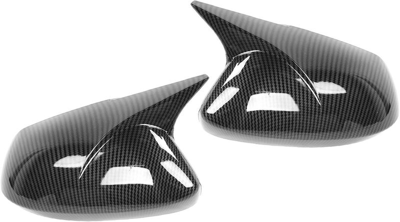 woobles Rearview Mirror Cover Auto Pair Side Mirror Cover Cap Horn Style Protector Housing Car Exterior Parts Fit for Corolla Sedan/Hatchback(Carbon fiber pattern) Carbon fiber pattern - Image 2