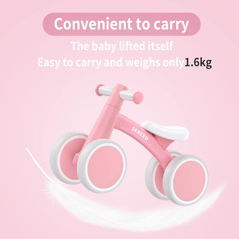 SEREED Baby Balance Bike for 1 Year Old Boys Girls 12-24 Month Toddler Balance Bike, 4 Wheels Toddler First Bike, First Birthday Gifts - Image 4