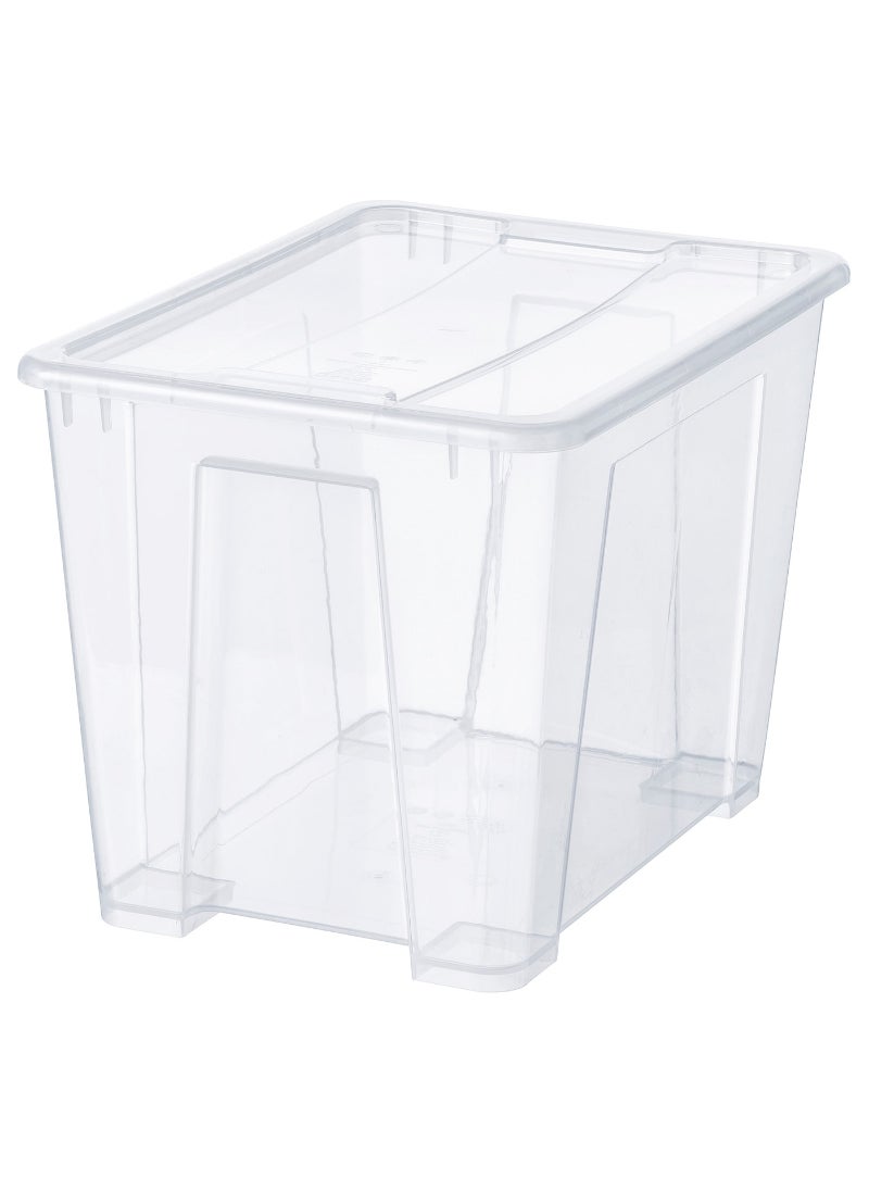 Generic - Storage Box With Lid, Transparent, 39X28X28 Cm/22 L - Image 1