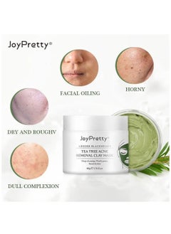JoyPretty 60g Tea Tree Acne Removal Clay Mask Blackheads & Acne Removal Tea Tree Clay Face Mask Minimize Pores Reduce Blackhead & Acne Anti-Aging Wrinkle Reduction Skincare with Tea Tree Face Mask  - Image 4