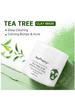 JoyPretty 60g Tea Tree Acne Removal Clay Mask Blackheads & Acne Removal Tea Tree Clay Face Mask Minimize Pores Reduce Blackhead & Acne Anti-Aging Wrinkle Reduction Skincare with Tea Tree Face Mask  - Image 5