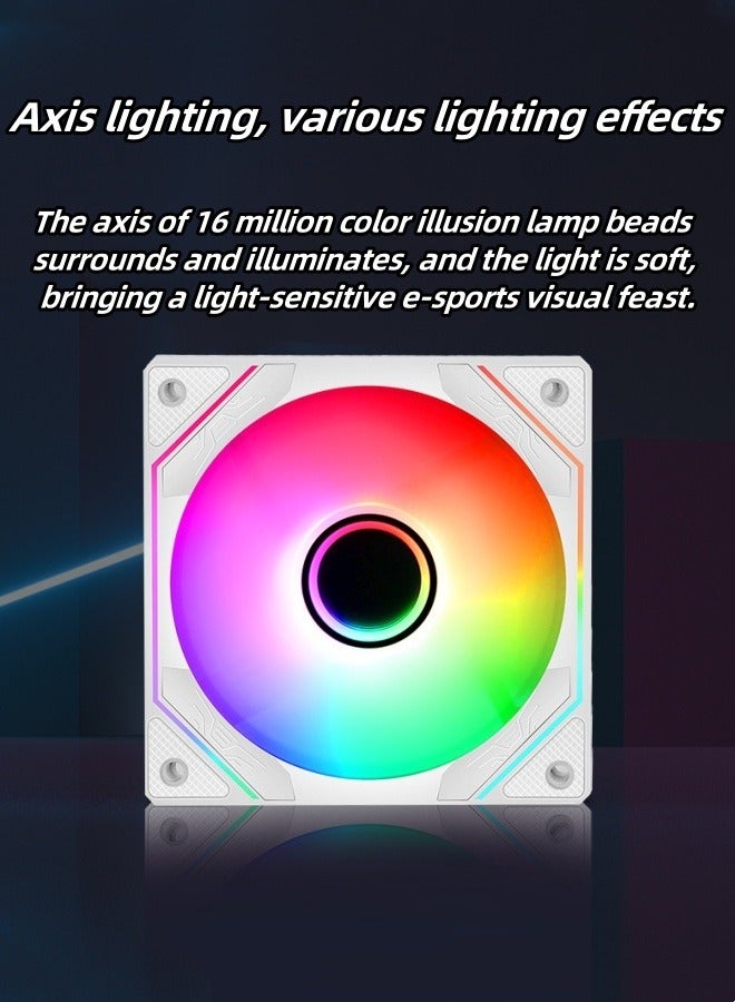 Building blocks can be spliced into computer fans, Shenguang synchronous PWM intelligent temperature control CPU air cooler, ARGB computer case fans