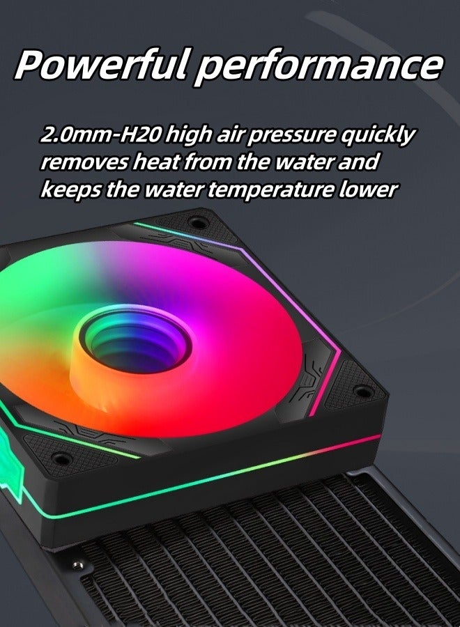 Building blocks can be spliced into computer fans, Shenguang synchronous PWM intelligent temperature control CPU air cooler, ARGB computer case fans