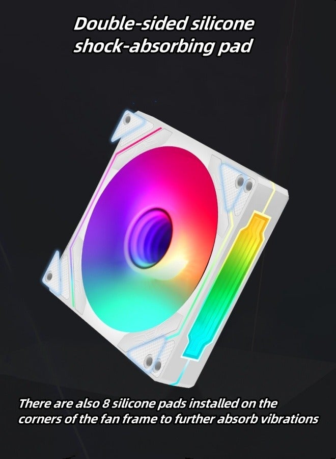 Building blocks can be spliced into computer fans, Shenguang synchronous PWM intelligent temperature control CPU air cooler, ARGB computer case fans