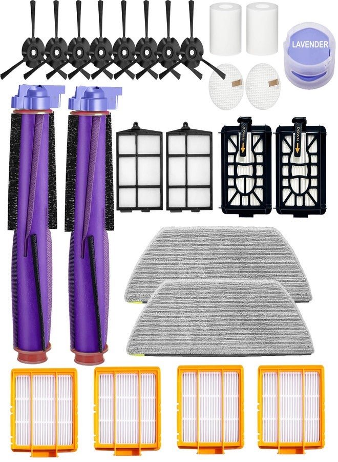JoyBros Replacement Parts Accessories for Shark PowerDetect AV2800ZE RV2820YE RV2820ZE AV2820S AV2820AE RV2800S Vacuum Cleaner,2 Main Brush 8 Side Brush 4 HEPA Filters 2 Foam Filter 2 Mop Pads - Image 1