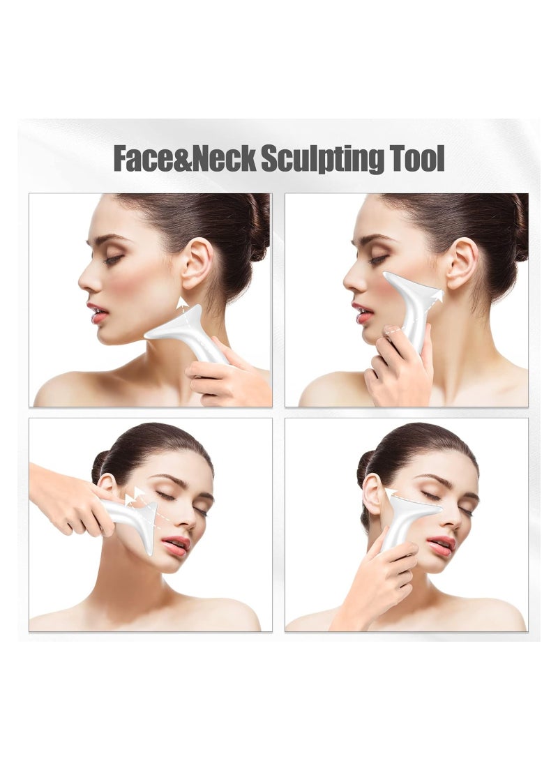 Electric Face and Neck Lifting Face Contouring Tool with 3 Colors of LED, Heating and Vibrating Skin Rejuvenating Beauty Device to Lift and Tighten Sagging Skin - Image 4