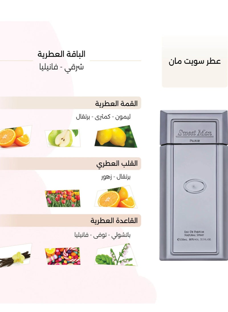 DERAAH Deraah Sweet Man Eau de Parfum 150 ML  - Image 4