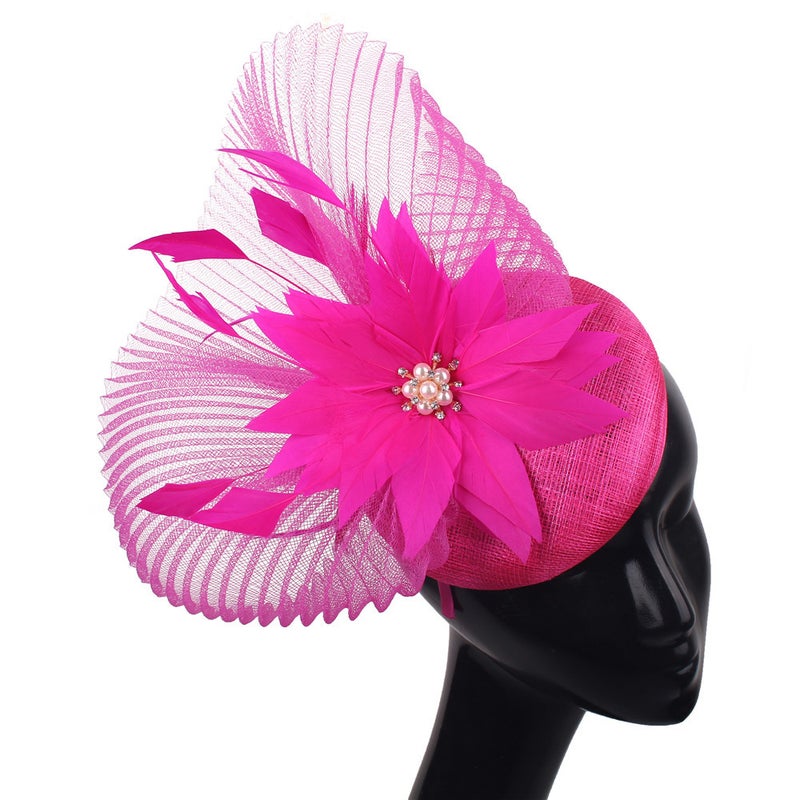 High-Quality Linen Hat, Handmade Wedding Hat, Headwear, Mesh Hair Accessories, Style Export First-Hand Supply - Image 3