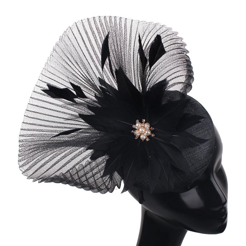 High-Quality Linen Hat, Handmade Wedding Hat, Headwear, Mesh Hair Accessories, Style Export First-Hand Supply - Image 5