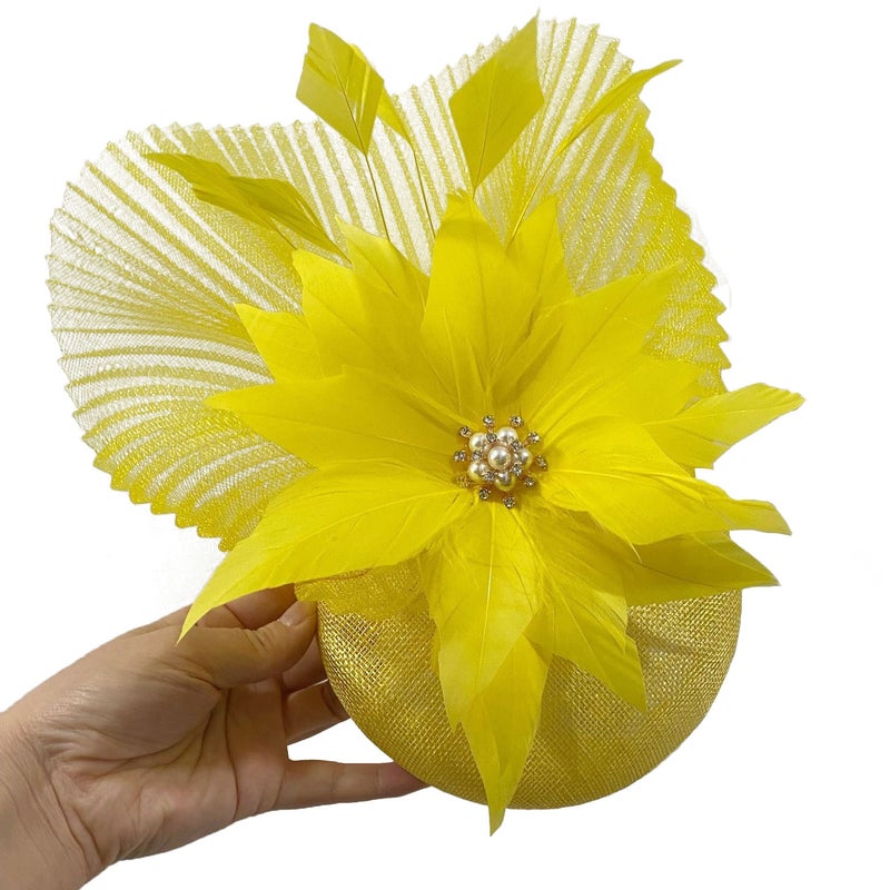 High-Quality Linen Hat, Handmade Wedding Hat, Headwear, Mesh Hair Accessories, Style Export First-Hand Supply - Image 1