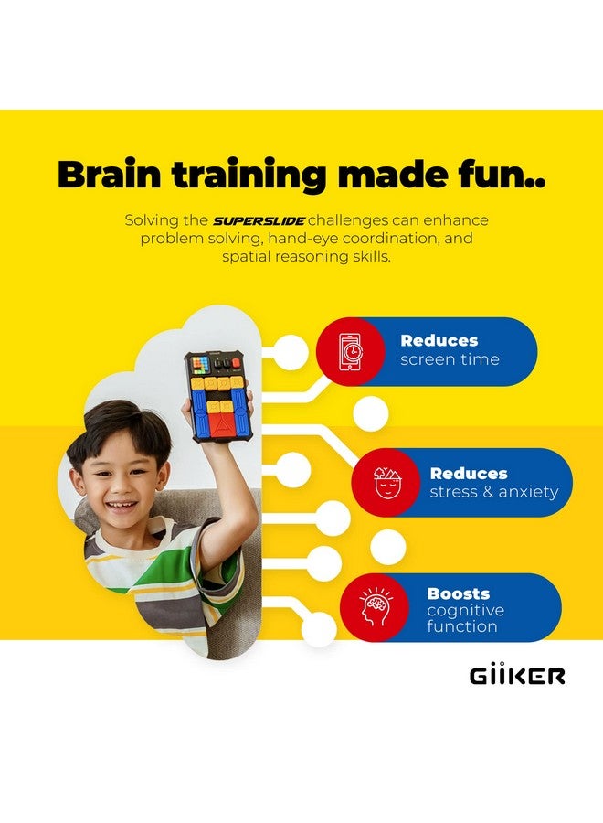 GiiKER Super Slide Puzzle Games, Original 500+ Challenges Brain Teaser Puzzle, Toys for Kids Teens, Travel Games Birthday Gifts Easter Basket Stuffers for Boys Girls, Activities for Road Trips - Image 4
