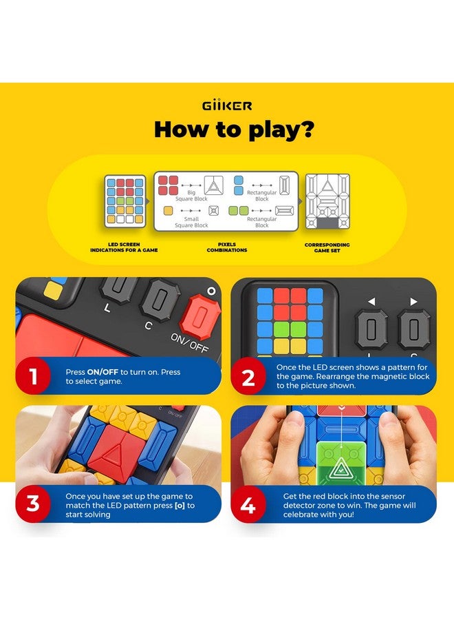 GiiKER Super Slide Puzzle Games, Original 500+ Challenges Brain Teaser Puzzle, Toys for Kids Teens, Travel Games Birthday Gifts Easter Basket Stuffers for Boys Girls, Activities for Road Trips - Image 3