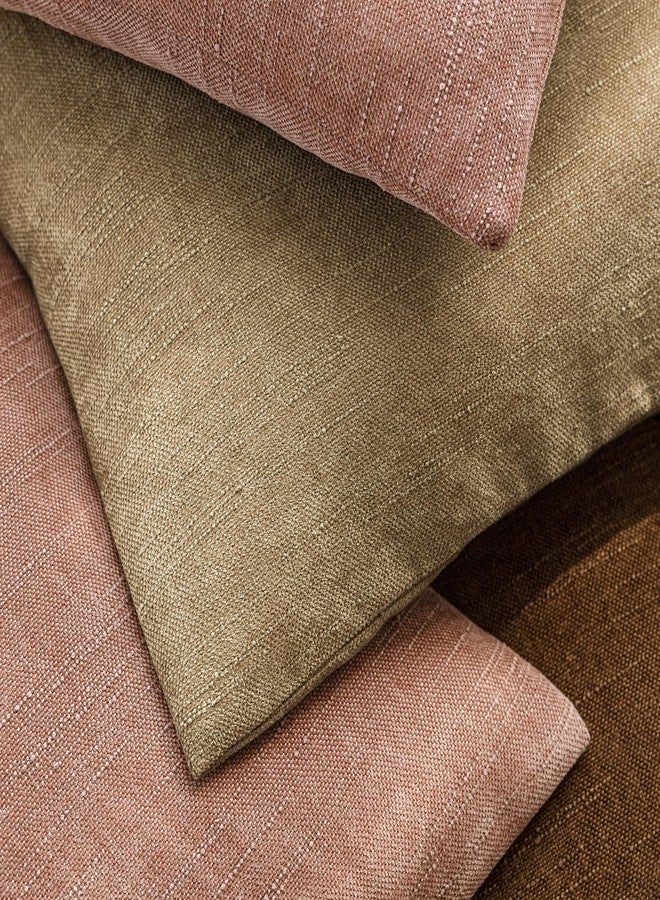 Foindtower Pack of 2 Soft Textured Chenille Throw Decorative Pillow Covers Square Accent Solid Cushion Cover Neutral Lumbar Pillow Case for Couch Sofa Bedroom Living Room 12x20 Inch,Dusty Pink - Image 4
